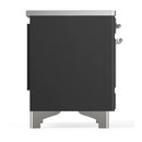 ILVE Majestic III 40-Inch Induction Range with 6 Induction Elements and Solid Door Electric Oven in Matte Graphite with Chrome Trim (UMDIB40QNR3MGC)