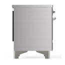 ILVE Majestic III 40-Inch Induction Range with 6 Induction Elements and Solid Door Electric Oven in Stainless Steel with Chrome Trim (UMDIB40QNR3SSC)