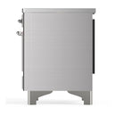 ILVE Majestic III 40-Inch Induction Range with 6 Induction Elements and Solid Door Electric Oven in Stainless Steel with Chrome Trim (UMDIB40QNR3SSC)
