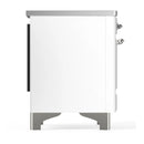 ILVE Majestic III 40-Inch Induction Range with 6 Induction Elements and Solid Door Electric Oven in White with Chrome Trim (UMDIB40QNR3WHC)