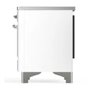 ILVE Majestic III 40-Inch Induction Range with 6 Induction Elements and Solid Door Electric Oven in White with Chrome Trim (UMDIB40QNR3WHC)