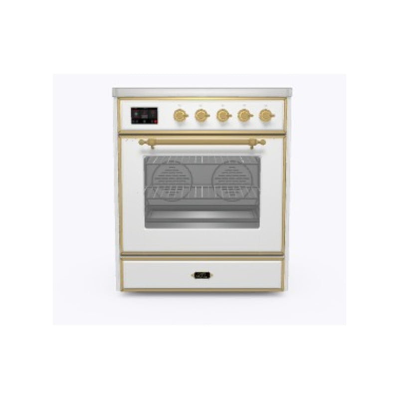 ILVE 36-Inch Majestic II induction Range with 5 Elements - 3.5 cu. ft. Oven - Brass Trim in Custom RAL Color (UMI09NS3RALG)