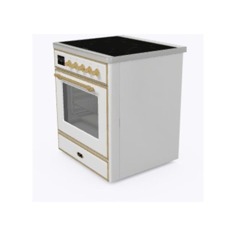 ILVE 36-Inch Majestic II induction Range with 5 Elements - 3.5 cu. ft. Oven - Brass Trim in Custom RAL Color (UMI09NS3RAG)