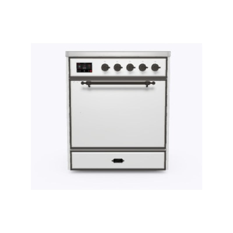 ILVE 36-Inch Majestic II induction Range with 5 Elements - 3.5 cu. ft. Oven - Solid Door in Custom RAL with Bronze Trim (UMI09QNS3RALB)