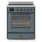 ILVE 30-Inch Majestic II induction Range with 4 Elements - 4 cu. ft. Oven in Blue Grey with Bronze Trim (UMI30NE3BGB)