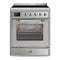 ILVE 30-Inch Majestic II induction Range with 4 Elements - 4 cu. ft. Oven - Chrome Trim in Stainless Steel (UMI30NE3SSC)