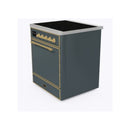 ILVE 30-Inch Majestic II Series Freestanding Electric Single Solid Door Oven Range with 4 Elements in Blue Grey with Brass Trim (UMI30QNE3BGG)