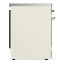 ILVE Majestic III 30-Inch Induction Range with 4 Induction Elements and Triple Glass Door Electric Oven in Antique White with Chrome Trim (UMIB30NR3AWC)