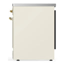 ILVE Majestic III 30-Inch Induction Range with 4 Induction Elements and Triple Glass Door Electric Oven in Antique White with Brass Trim (UMIB30NR3AWG)