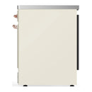 ILVE Majestic III 30-Inch Induction Range with 4 Induction Elements and Triple Glass Door Electric Oven in Antique White with Copper Trim (UMIB30NR3AWP)