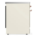 ILVE Majestic III 30-Inch Induction Range with 4 Induction Elements and Triple Glass Door Electric Oven in Antique White with Copper Trim (UMIB30NR3AWP)