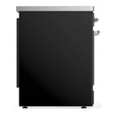 ILVE Majestic III 30-Inch Induction Range with 4 Induction Elements and Triple Glass Door Electric Oven in Glossy Black with Chrome Trim (UMIB30NR3BKC)