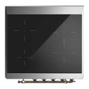 ILVE Majestic III 30-Inch Induction Range with 4 Induction Elements and Triple Glass Door Electric Oven in Emerald Green with Burnished Trim (UMIB30NR3EGB)