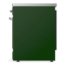 ILVE Majestic III 30-Inch Induction Range with 4 Induction Elements and Triple Glass Door Electric Oven in Emerald Green with Chrome Trim (UMIB30NR3EGC)