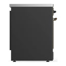 ILVE Majestic III 30-Inch Induction Range with 4 Induction Elements and Triple Glass Door Electric Oven in Matte Graphite with Burnished Trim (UMIB30NR3MGB)