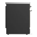 ILVE Majestic III 30-Inch Induction Range with 4 Induction Elements and Triple Glass Door Electric Oven in Matte Graphite with Chrome Trim (UMIB30NR3MGC)