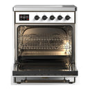 ILVE Majestic III 30-Inch Induction Range with 4 Induction Elements and Triple Glass Door Electric Oven in RAL with Burnished Trim (UMIB30NR3RAB)