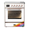 ILVE Majestic III 30-Inch Induction Range with 4 Induction Elements and Triple Glass Door Electric Oven in RAL with Copper Trim (UMIB30NR3RAP)