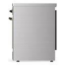 ILVE Majestic III 30-Inch Induction Range with 4 Induction Elements and Triple Glass Door Electric Oven in Stainless Steel with Burnished Trim (UMIB30NR3SSB)