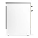 ILVE Majestic III 30-Inch Induction Range with 4 Induction Elements and Triple Glass Door Electric Oven in White with Chrome Trim (UMIB30NR3WHC)