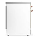 ILVE Majestic III 30-Inch Induction Range with 4 Induction Elements and Triple Glass Door Electric Oven in White with Copper Trim (UMIB30NR3WHP)