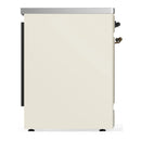 ILVE Majestic III 30-Inch Induction Range with 4 Induction Elements and Solid Door Electric Oven in Antique White with Burnished Trim (UMIB30QNR3AWB)