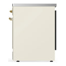ILVE Majestic III 30-Inch Induction Range with 4 Induction Elements and Solid Door Electric Oven in Antique White with Brass Trim (UMIB30QNR3AWG)