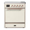 ILVE Majestic III 30-Inch Induction Range with 4 Induction Elements and Solid Door Electric Oven in Antique White with Copper Trim (UMIB30QNR3AWP)