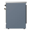 ILVE Majestic III 30-Inch Induction Range with 4 Induction Elements and Solid Door Electric Oven in Blue Grey with Burnished Trim (UMIB30QNR3BGB)