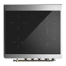ILVE Majestic III 30-Inch Induction Range with 4 Induction Elements and Solid Door Electric Oven in Blue Grey with Burnished Trim (UMIB30QNR3BGB)
