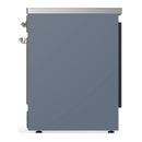 ILVE Majestic III 30-Inch Induction Range with 4 Induction Elements and Solid Door Electric Oven in Blue Grey with Chrome Trim (UMIB30QNR3BGC)