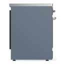 ILVE Majestic III 30-Inch Induction Range with 4 Induction Elements and Solid Door Electric Oven in Blue Grey with Chrome Trim (UMIB30QNR3BGC)