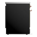 ILVE Majestic III 30-Inch Induction Range with 4 Induction Elements and Solid Door Electric Oven in Glossy Black with Copper Trim (UMIB30QNR3BKP)
