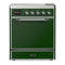 ILVE Majestic III 30-Inch Induction Range with 4 Induction Elements and Solid Door Electric Oven in Emerald Green with Chrome Trim (UMIB30QNR3EGC)