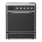 ILVE Majestic III 30-Inch Induction Range with 4 Induction Elements and Solid Door Electric Oven in Matte Graphite with Chrome Trim (UMIB30QNR3MGC)