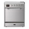 ILVE Majestic III 30-Inch Induction Range with 4 Induction Elements and Solid Door Electric Oven in Stainless Steel with Chrome Trim (UMIB30QNR3SSC)