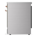 ILVE Majestic III 30-Inch Induction Range with 4 Induction Elements and Solid Door Electric Oven in Stainless Steel with Copper Trim (UMIB30QNR3SSP)