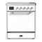 ILVE Majestic III 30-Inch Induction Range with 4 Induction Elements and Solid Door Electric Oven in White with Chrome Trim (UMIB30QNR3WHC)