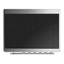 ILVE Majestic III 36-Inch Induction Range with 6 Induction Elements and Triple Glass Door Electric Oven in Antique White with Chrome Trim (UMIB36NR3AWC)
