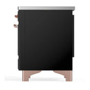 ILVE Majestic III 36-Inch Induction Range with 6 Induction Elements and Triple Glass Door Electric Oven in Glossy Black with Copper Trim (UMIB36NR3BKP)