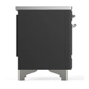 ILVE Majestic III 36-Inch Induction Range with 6 Induction Elements and Triple Glass Door Electric Oven in Matte Graphite with Chrome Trim (UMIB36NR3MGC)