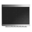 ILVE Majestic III 36-Inch Induction Range with 6 Induction Elements and Triple Glass Door Electric Oven in Matte Graphite with Chrome Trim (UMIB36NR3MGC)