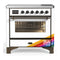 ILVE Majestic III 36-Inch Induction Range with 6 Induction Elements and Triple Glass Door Electric Oven in RAL with Burnished Trim (UMIB36NR3RAB)