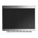 ILVE Majestic III 36-Inch Induction Range with 6 Induction Elements and Solid Door Electric Oven in Antique White with Chrome Trim (UMIB36QNR3AWC)