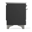ILVE Majestic III 36-Inch Induction Range with 6 Induction Elements and Solid Door Electric Oven in Matte Graphite with Chrome Trim (UMIB36QNR3MGC)