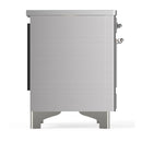 ILVE Majestic III 36-Inch Induction Range with 6 Induction Elements and Solid Door Electric Oven in Stainless Steel with Chrome Trim (UMIB36QNR3SSC)