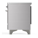 ILVE Majestic III 36-Inch Induction Range with 6 Induction Elements and Solid Door Electric Oven in Stainless Steel with Chrome Trim (UMIB36QNR3SSC)