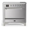 ILVE Majestic III 36-Inch Induction Range with 6 Induction Elements and Solid Door Electric Oven in Stainless Steel with Chrome Trim (UMIB36QNR3SSC)