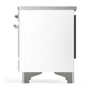 ILVE Majestic III 36-Inch Induction Range with 6 Induction Elements and Solid Door Electric Oven in White with Chrome Trim (UMIB36QNR3WHC)