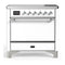 ILVE Majestic III 36-Inch Induction Range with 6 Induction Elements and Solid Door Electric Oven in White with Chrome Trim (UMIB36QNR3WHC)